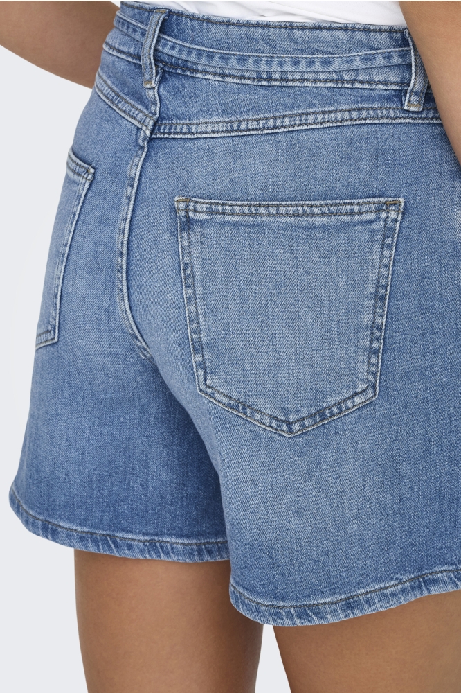 ONLGIANNA MW BELTED SHORTS AZG DNM 15340706 MEDIUM BLUE DENIM